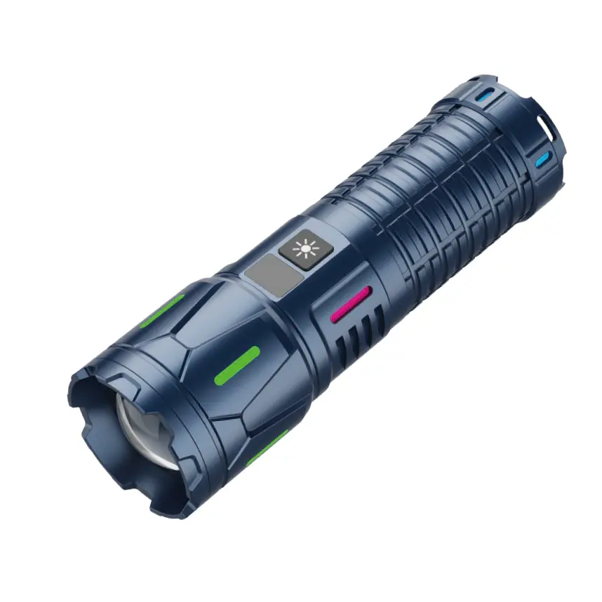 100W LED Tactical Flashlight USB ສາມາດສາກໄຟໄດ້