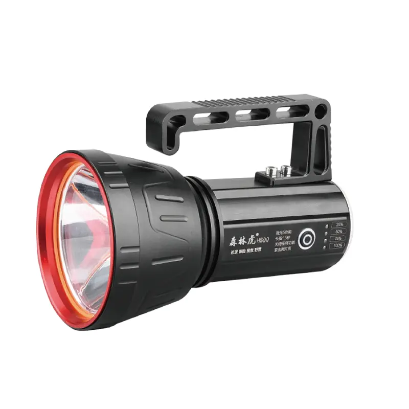 50W Rechargeable Searchlight ໄລຍະໄກທີ່ມີສອງ Beam